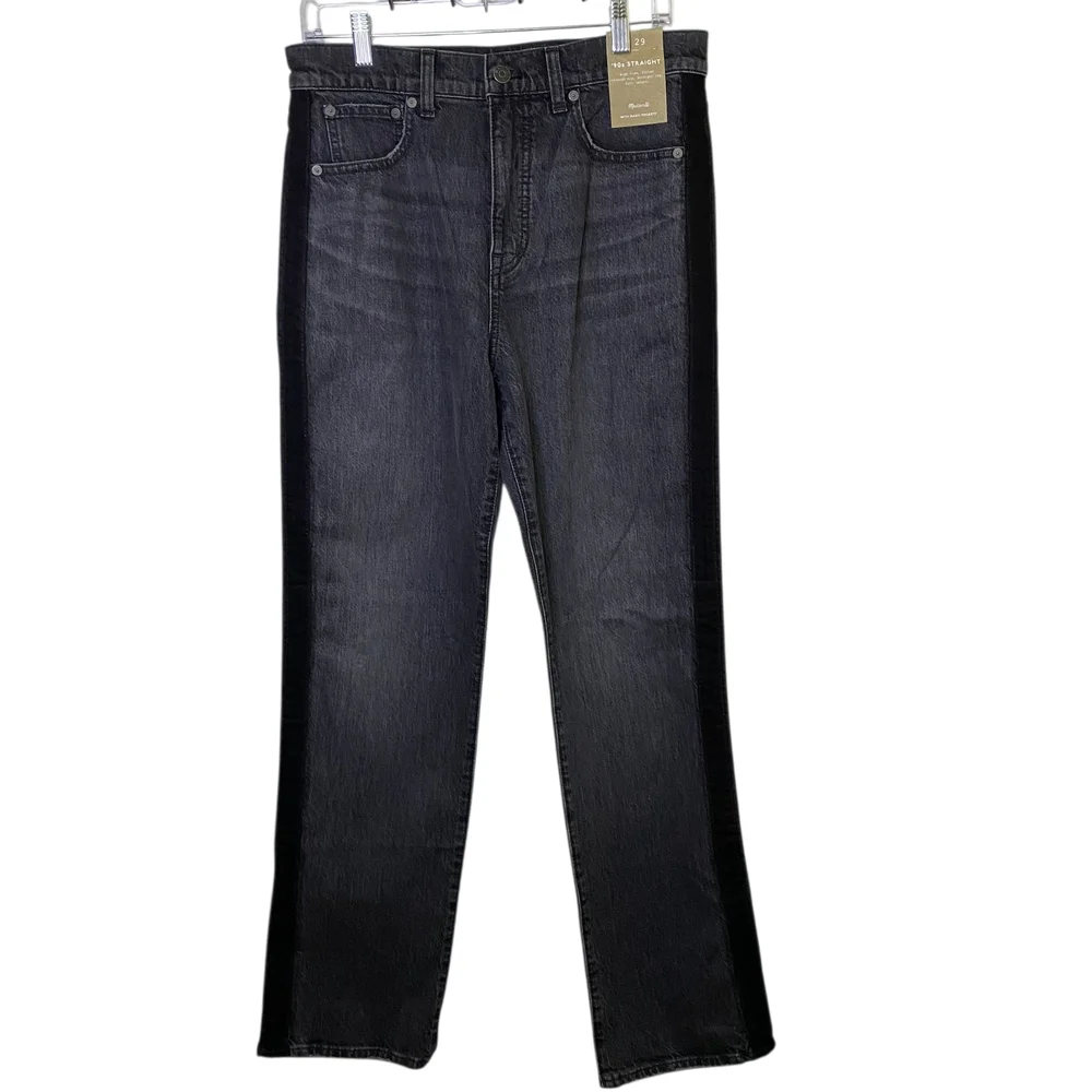 Madewell Women's Charcoal Straight Leg Jeans - Picture 3 of 16